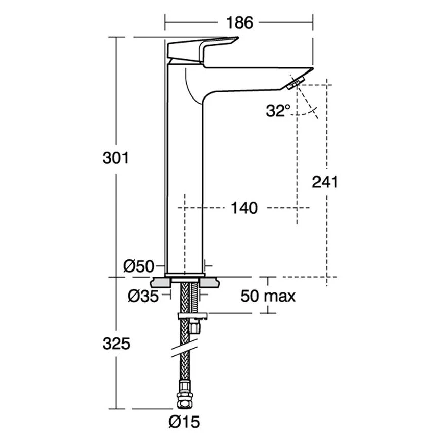 Armitage Shanks Edit L Tall Basin Mixer Tap A1349 - Image 2