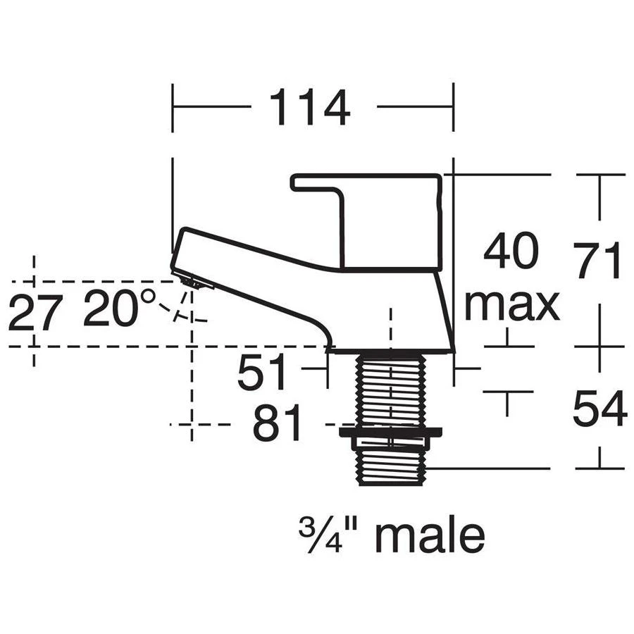 Armitage Shanks Sandringham 21 Bath Pillar Taps B3305 - Image 2