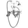 Bayswater White Wall Bath Shower Mixer, Crosshead & Hex Collar -Burlington shop bayswater bayt110