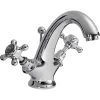 Bayswater Black Mono Basin Mixer With Crosshead & Hex Collar