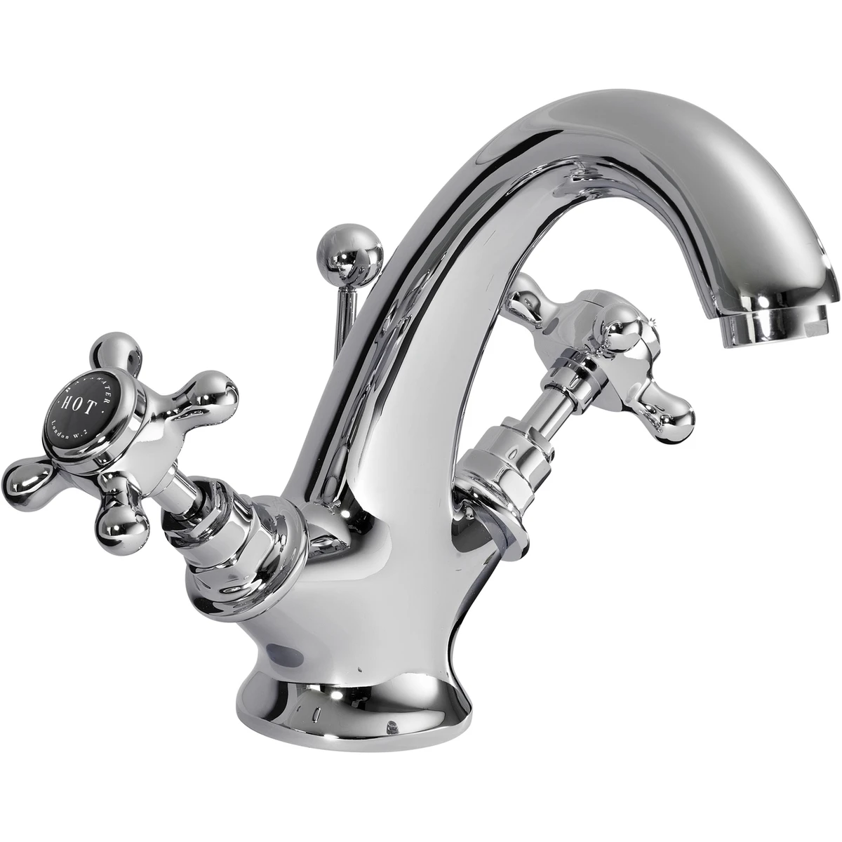 Bayswater Black Mono Basin Mixer with Crosshead & Hex Collar Bayswater Black Mono Basin Mixer With Crosshead & Hex Collar -Burlington shop bayswater bayt145
