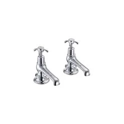 Burlington Anglesey Regent Bath Taps Chrome/Medici