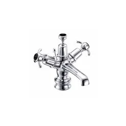 Burlington Anglesey Regent Basin Mixer With Pop-Up Waste Chrome/Black
