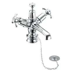 Burlington Anglesey Regent Basin Mixer With Plug & Chain Waste