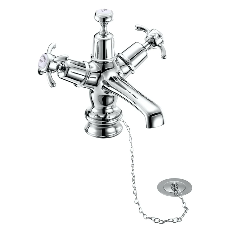 Burlington Anglesey Regent Basin Mixer with Plug & Chain Waste Burlington Anglesey Regent Basin Mixer With Plug & Chain Waste -Burlington shop burlington anr5