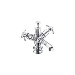 Burlington Anglesey Regent Basin Mixer With Click Waste Chrome/Medici