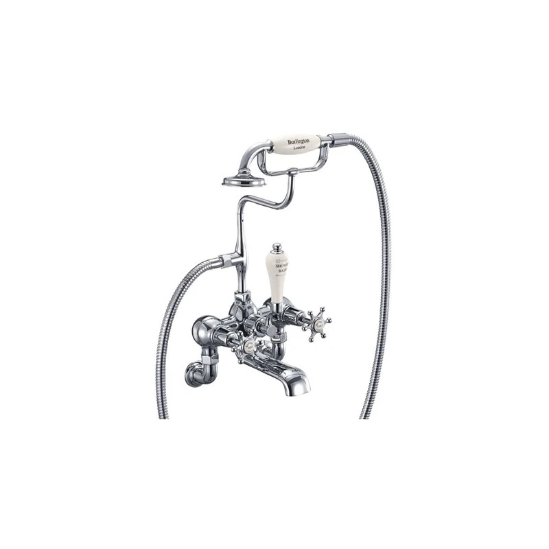 Burlington Birkenhead Wall Bath Shower Mixer Chrome/Medici