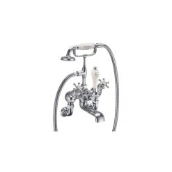 Burlington Birkenhead Angled Wall Bath Shower Mixer Chrome/Medici