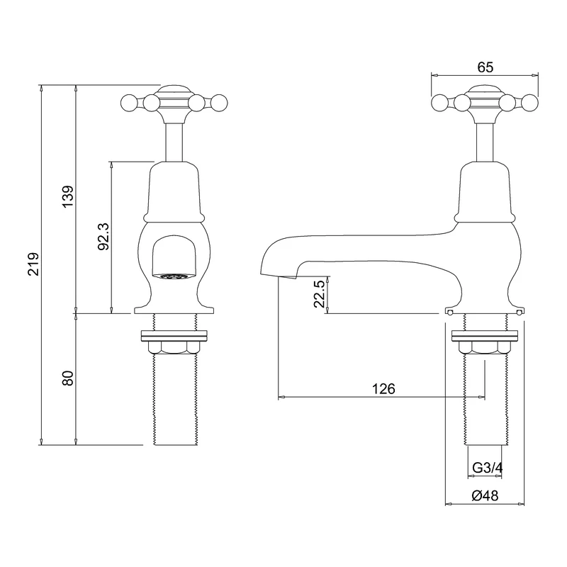 Burlington Birkenhead Bath Taps - Image 2