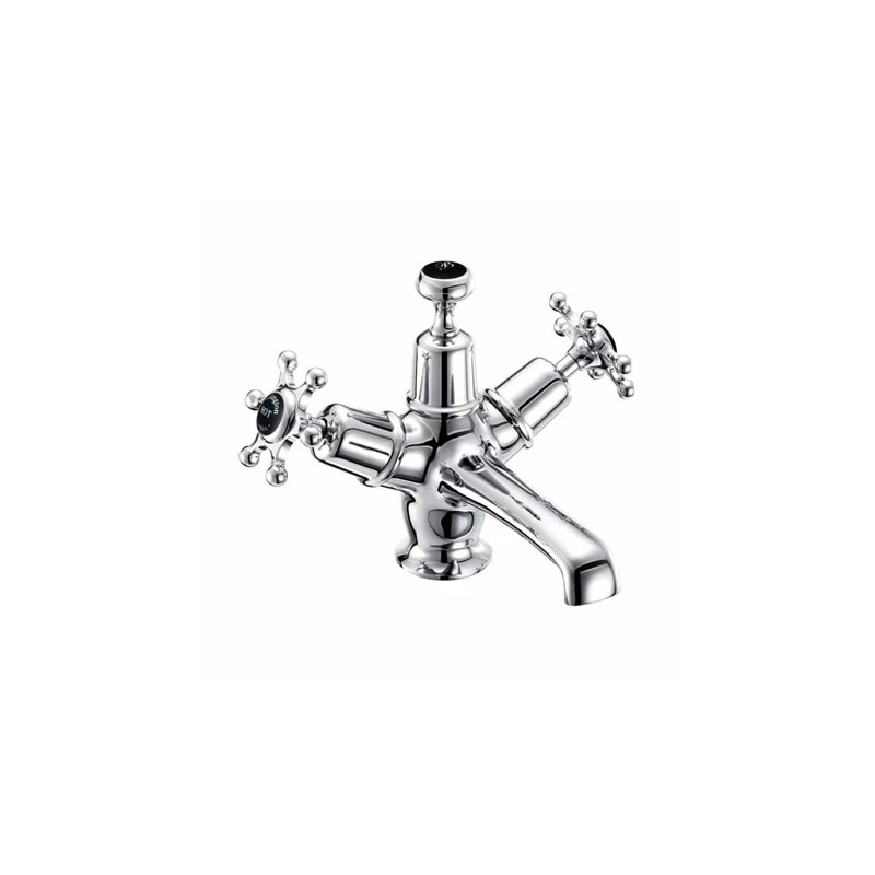 Burlington Birkenhead Basin Mixer with Click Waste Chrome/Black Burlington Birkenhead Basin Mixer With Click Waste Chrome/Black -Burlington shop burlington bi6bla