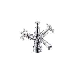 Burlington Birkenhead Regent Basin Mixer With Click Waste Chrome/Medici