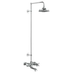 Burlington Tay Thermostatic Wall Bath Shower Mixer & Riser