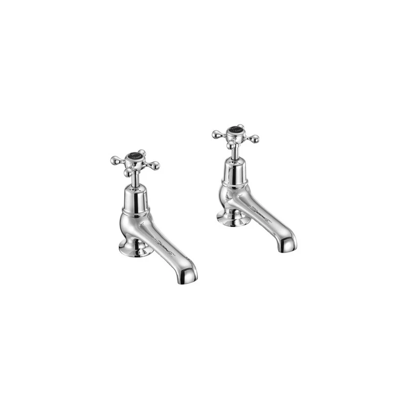 Burlington Claremont Bath Taps Chrome/Black