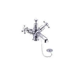 Burlington Claremont Basin Mixer With Plug & Chain Waste Chrome/Medici