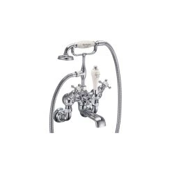 Burlington Claremont Regent Angled Wall Bath Shower Mixer Chrome/Medici