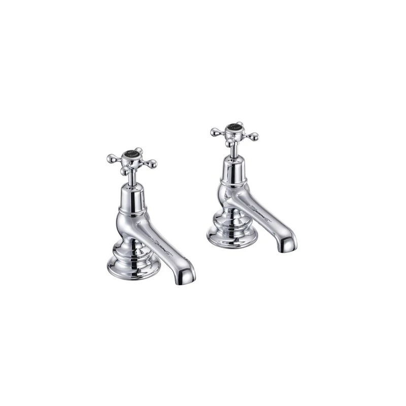 Burlington Claremont Regent Bath Taps Chrome/Black