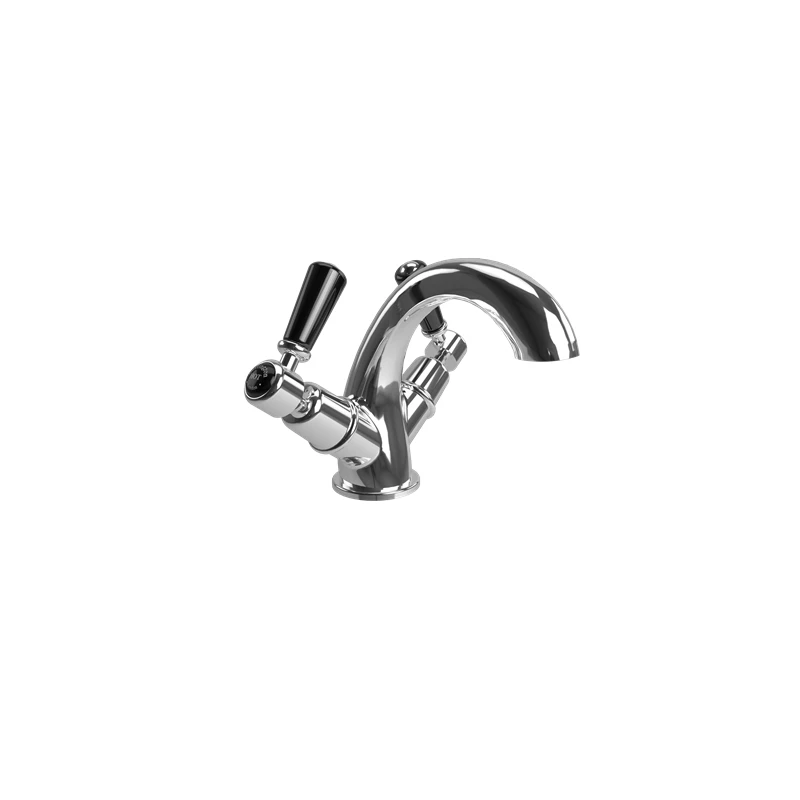 Burlington Kensington Mono Basin Mixer Tap Chrome/Black