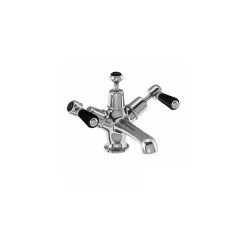 Burlington Kensington Basin Mixer With Click-Clack Waste Chrome/Black
