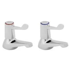 Deva Lever Action Bath Taps With Metal Backnuts