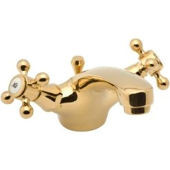 Deva Tudor Mono Basin Mixer With Pop Up Waste Gold