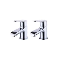 Essential Napo Bath Pillar Taps Chrome