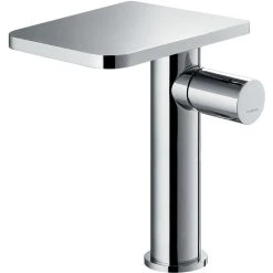 Flova Annecy Tall Single Lever Basin Mixer With Chrome Shelf