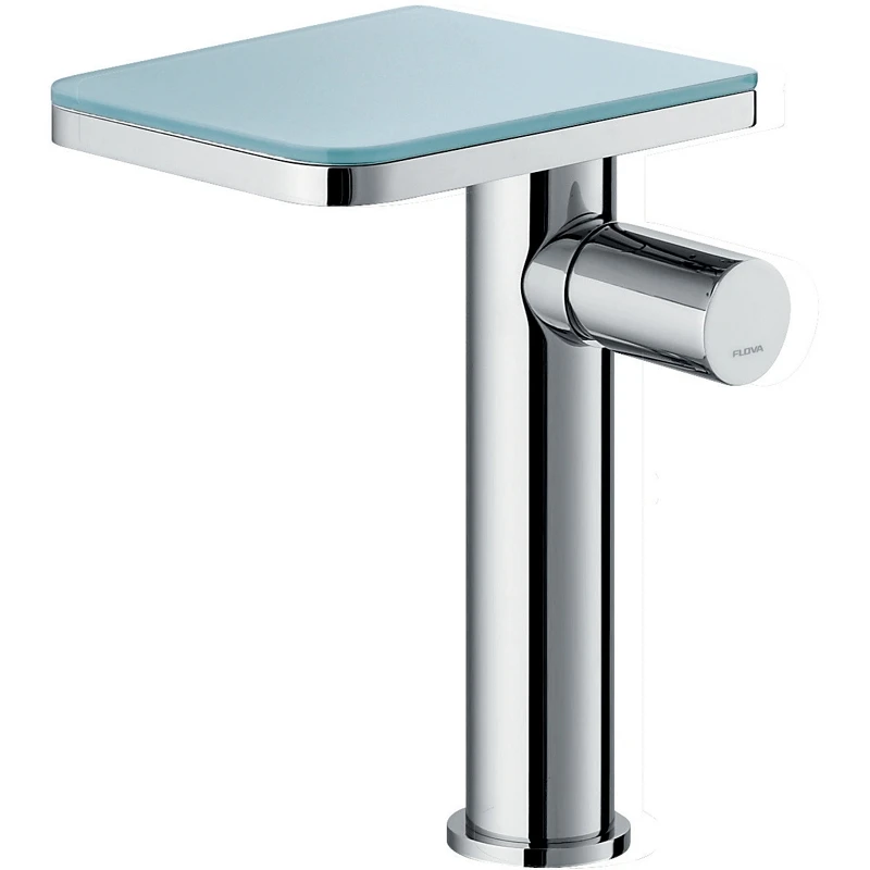 Flova Annecy Tall Single Lever Basin Mixer With Glass Shelf