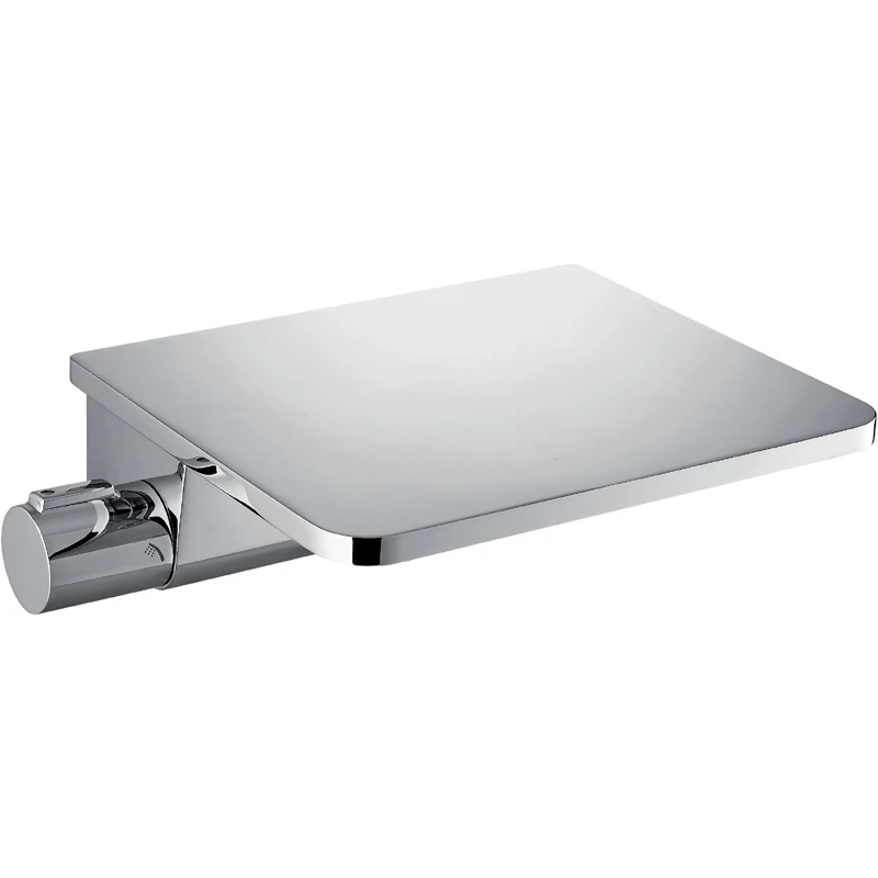 Flova Annecy Wall Thermostatic Bath Shower Mixer & Chrome Shelf