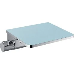 Flova Annecy Wall Thermostatic Bath Shower Mixer & Glass Shelf