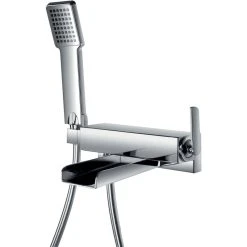 Flova Cascade Wall Bath Shower Mixer With Handset & Hose