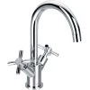 Flova XL Two Handle Basin Mixer With Clicker Waste 2 Flova XL Two Handle Basin Mixer With Clicker Waste -Burlington shop flova xlbas