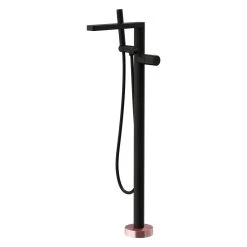 Frontline Aquaflow Velar Freestanding Bath Shower Mixer Black