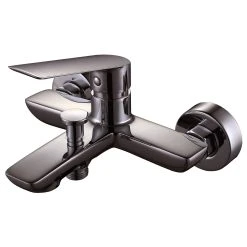 Frontline Aquaflow Sleek Wall Mounted Bath Shower Mixer Matt Rhodium