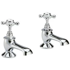 Hudson Reed White Topaz Crosshead Bath Taps Hex