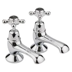 Hudson Reed Black Topaz Crosshead Bath Taps