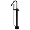 Meir Round Freestanding Bath Spout & Hand Shower Matte Black -Burlington shop meir mb09
