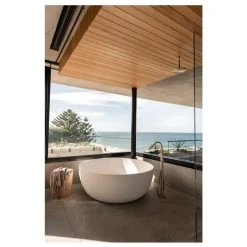 Meir Round Freestanding Bath Spout & Hand Shower Tiger Bronze -Burlington shop meir mb09 bb 4