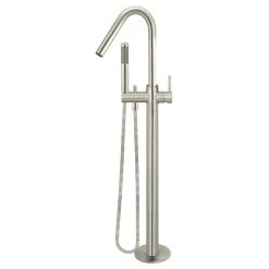 Meir Round Freestanding Bath Spout & Hand Shower PVD Brushed Nickel