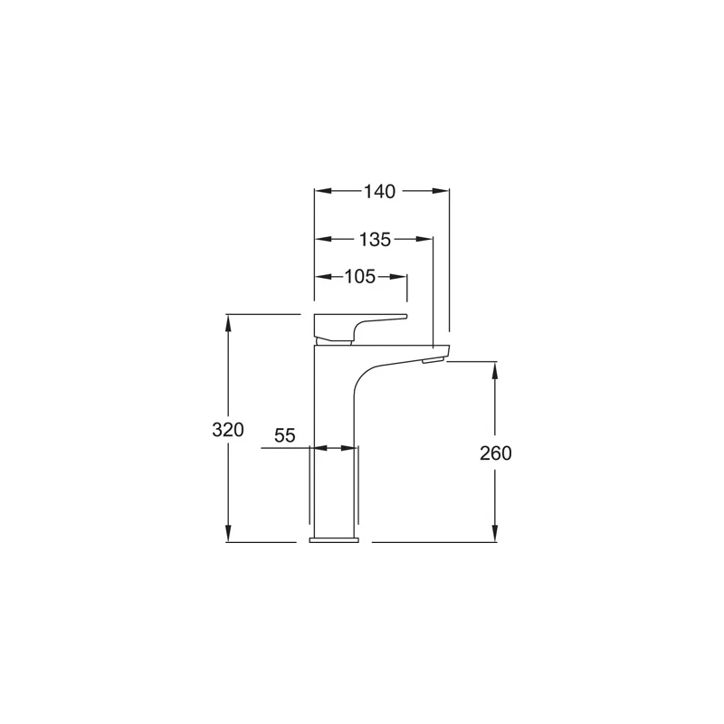Methven Amio Tall Basin Mixer Tap Matte Black Methven Amio Tall Basin Mixer Tap Matte Black -Burlington shop methven amtbbk 2