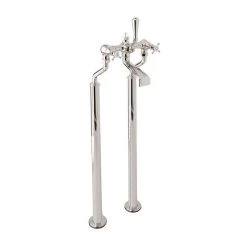 Perrin & Rowe Georgian Floor Bath Shower Mixer, Cross