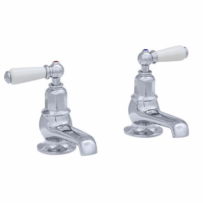 Perrin & Rowe Pair of Bath Pillar Taps with Lever Handles Gold Perrin & Rowe Pair Of Bath Pillar Taps With Lever Handles Gold -Burlington shop perrin rowe 3455ig