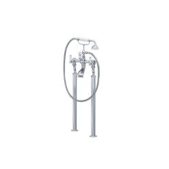 Perrin & Rowe Traditional Bath Shower Mixer & Floor Legs, Lever
