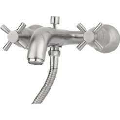 Perrin & Rowe Wall Bath Shower Mixer Crosshead Handles Chrome