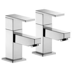 Pura Bathrooms Imex Pura Bloque Bath Pillar Taps (Pair)