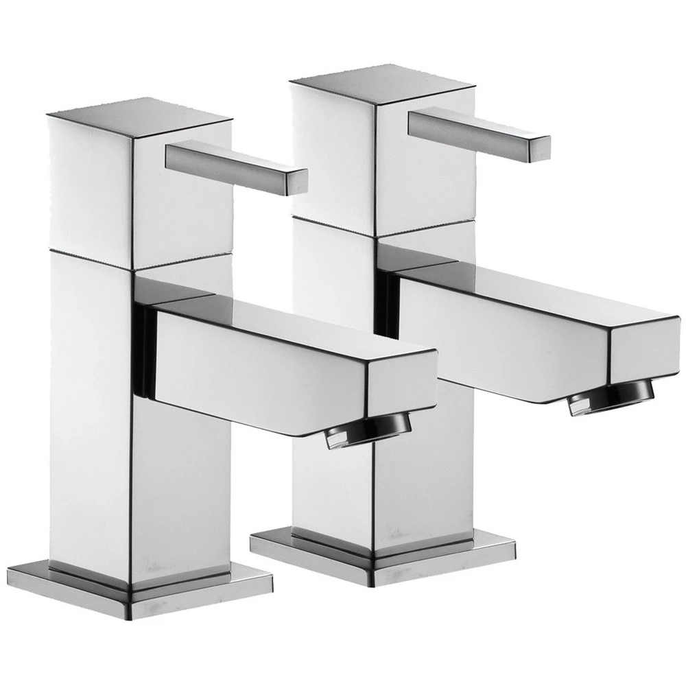 Imex Pura Sq2 Bath Pillar Taps (Pair) Pura Bathrooms Imex Pura Sq2 Bath Pillar Taps (Pair) -Burlington shop pura sq34