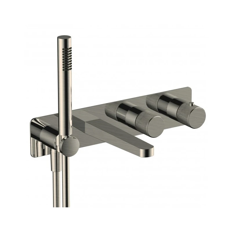 RAK Amalfi Dual Outlet Shower Valve with Handset & Spout Brushed Nickel RAK CERAMICS RAK Amalfi Dual Outlet Shower Valve With Handset & Spout Brushed Nickel -Burlington shop rak rakama3306n