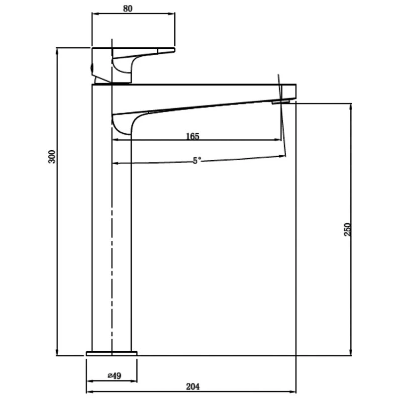 RAK CERAMICS RAK Ischia Tall Basin Mixer Matt Black - Image 2