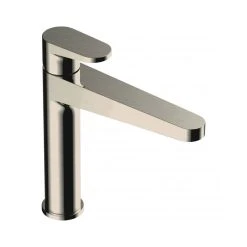 RAK CERAMICS RAK Ischia Medium Height Basin Mixer No Waste Brushed Nickel