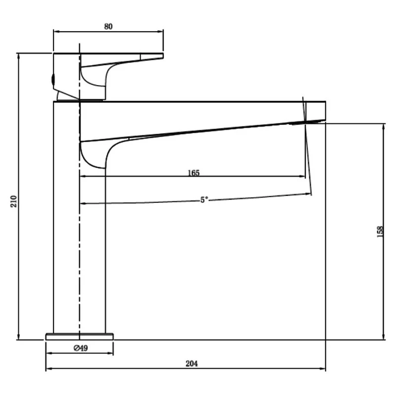RAK CERAMICS RAK Ischia Medium Height Basin Mixer No Waste Brushed Nickel - Image 2