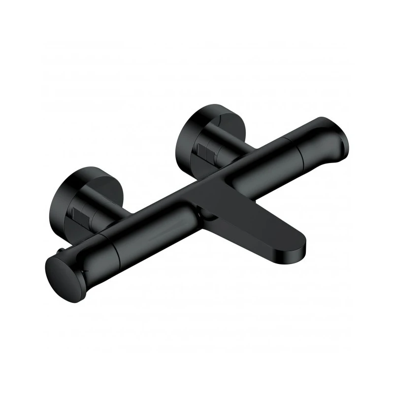 RAK CERAMICS RAK Sorrento Thermostatic Wall Bath Shower Mixer Matt Black